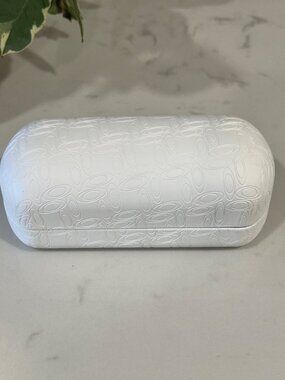 Oakley White Hard Sunglasses Case With Embossed Pattern